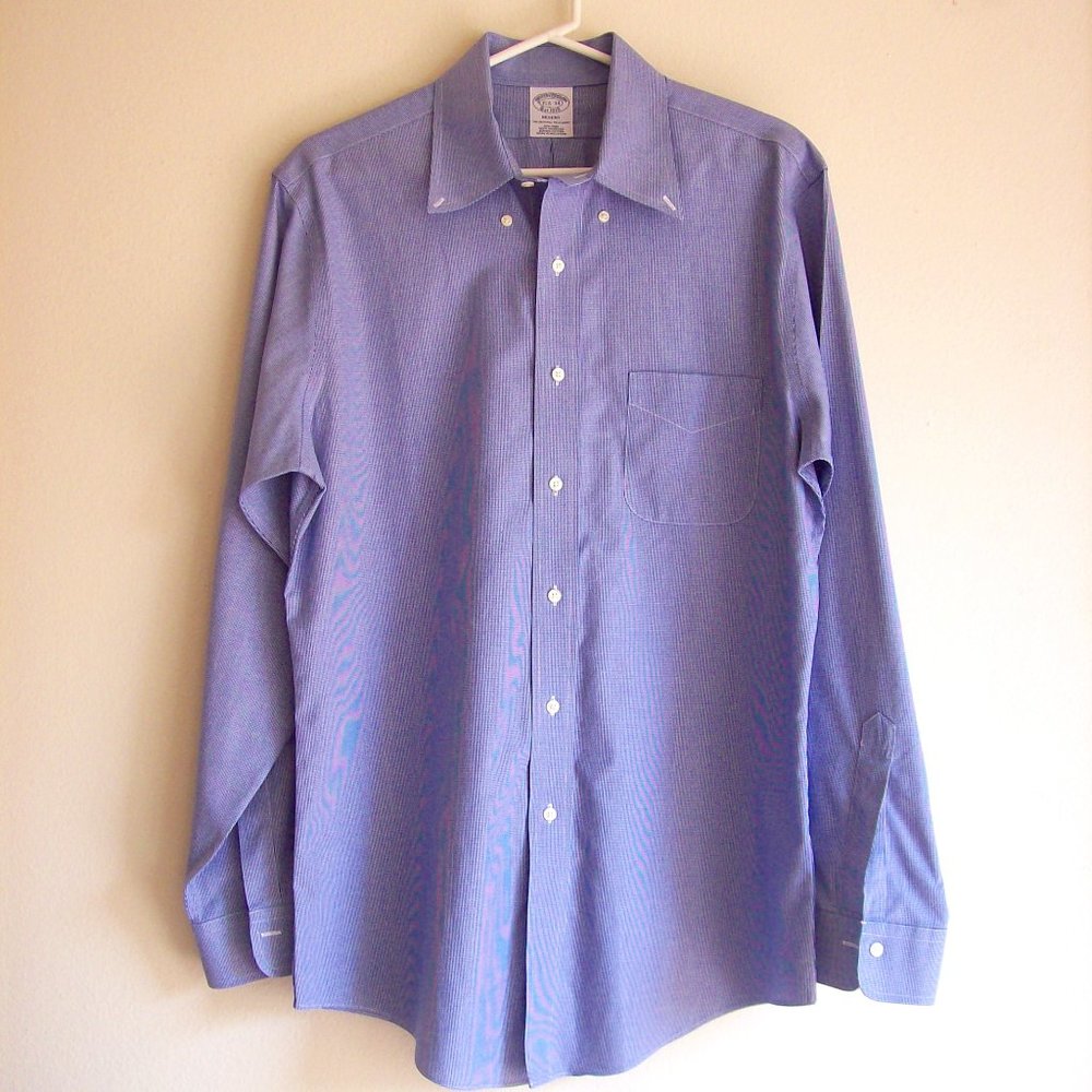 Brooks Brothers Blue Dress Shirt SZ - 15.5